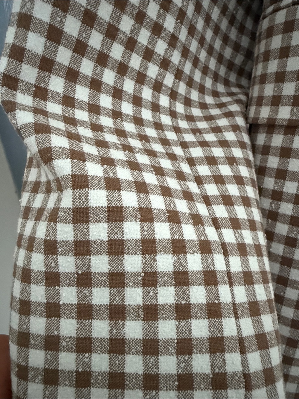 Mango Brown and White Gingham Blazer - Picture 3 of 7